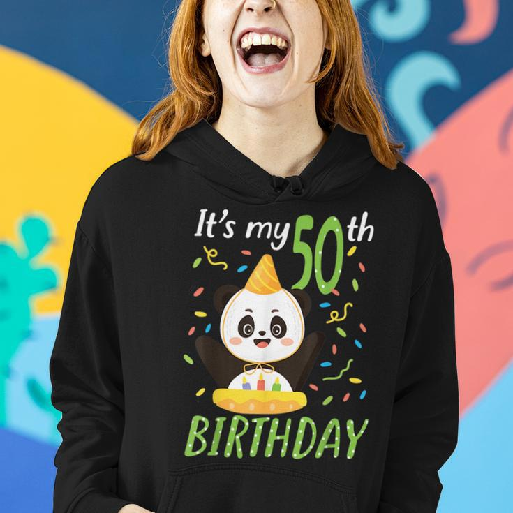 50Th Birthday Panda Animal Zoo Lover 50 Year Old Funny Bday 50Th Birthday Funny Gifts Women Hoodie Gifts for Her