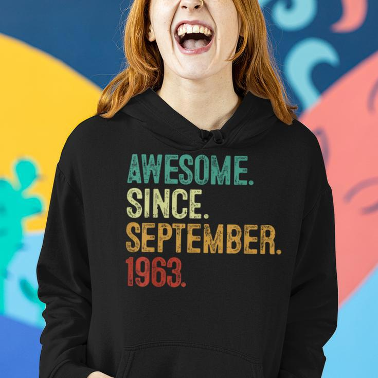 60 Year Old Awesome Since September 1963 60Th Birthday Women Hoodie Gifts for Her