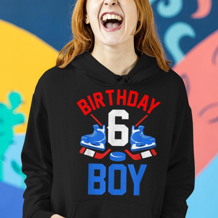 6Th Birthday For Girls Boys 6 Yrs Old Ice Hockey Fan Women Hoodie Gifts for Her