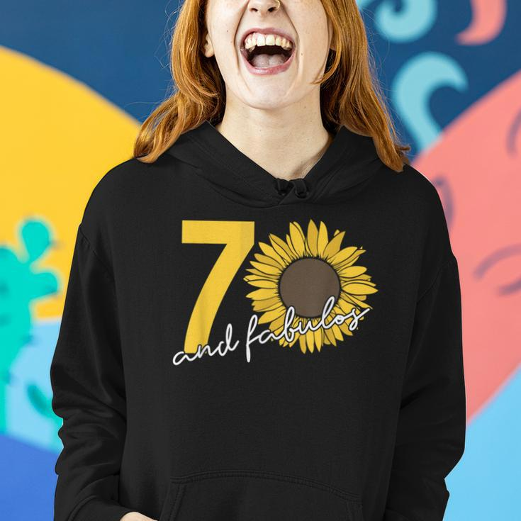 70 Years And Fabulous 70Th Birthday Sunflower Women Hoodie Gifts for Her