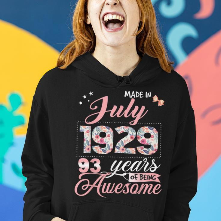 93Rd Birthday Floral Gift For Womens Born In July 1929 Women Hoodie Gifts for Her