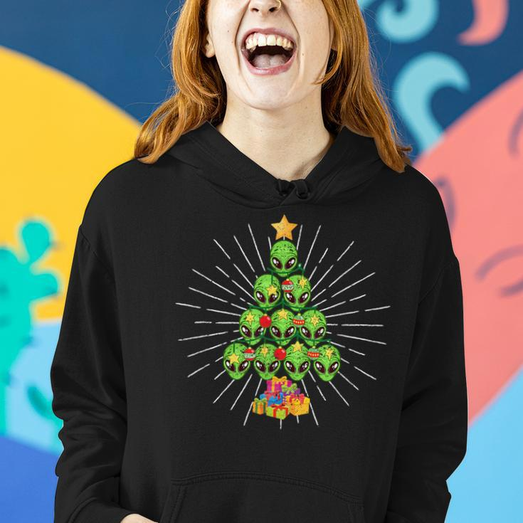 Alien Christmas Tree Xmas Pajamas Pjs Space Christian Women Hoodie Gifts for Her