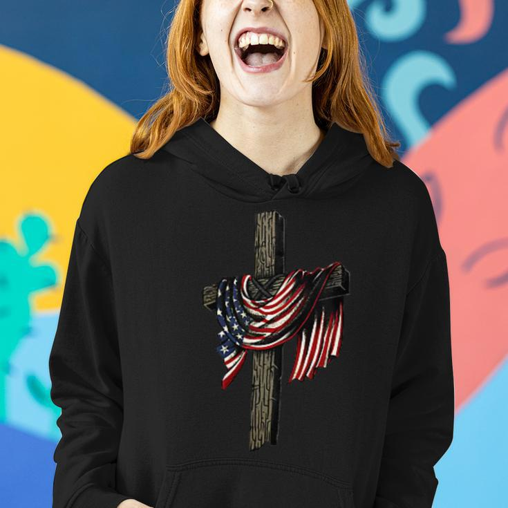 American By Birth Christian By Choice Dad By The Grace Women Hoodie Gifts for Her