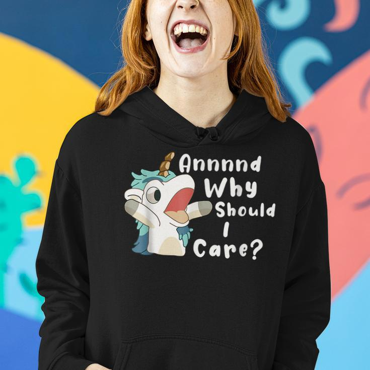 And Why Should I Care Funny Sarcastic Unicorn Women Hoodie Gifts for Her