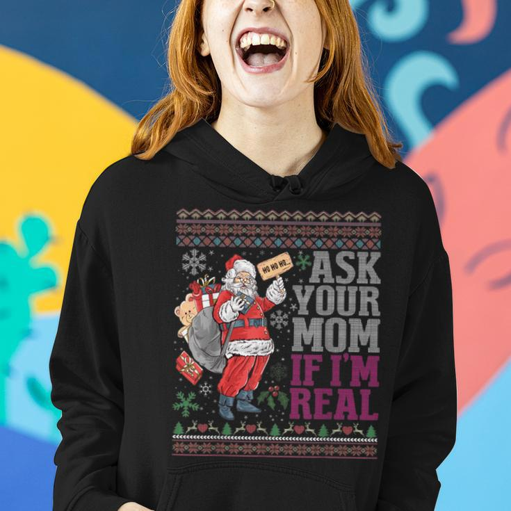 Ask Your Mom If Im Real Ugly Christmas Sweaters Women Hoodie Gifts for Her