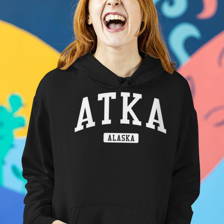 Atka Alaska Ak College University Sports Style Women Hoodie Gifts for Her