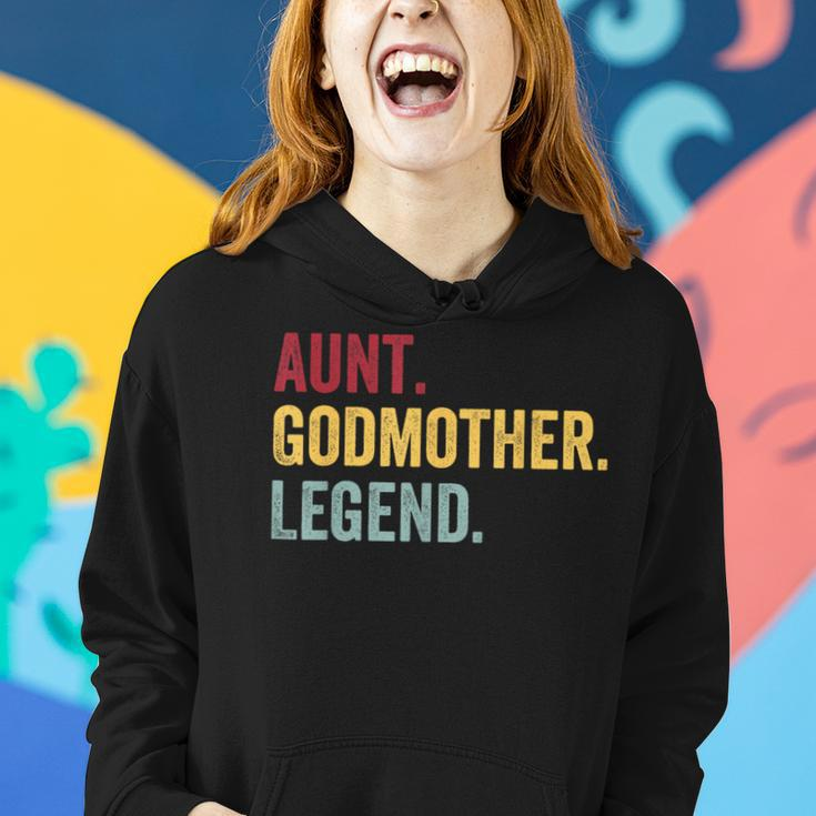 Aunt Godmother Legend Retro Vintage Funny Auntie Mothers Day Women Hoodie Gifts for Her