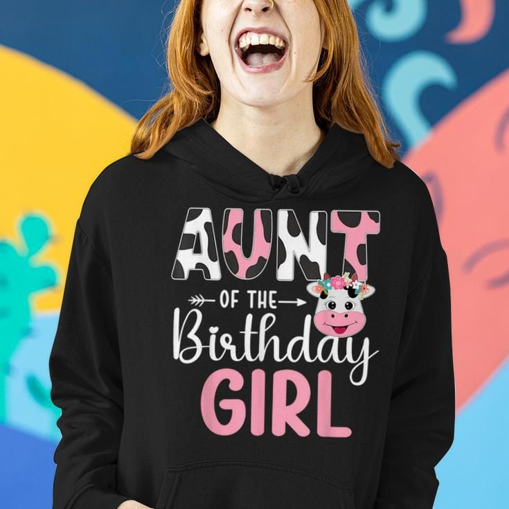Aunt Of The Birthday Girl Farm Cow 1 St Birthday Girl Women Hoodie Gifts for Her