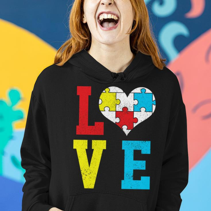 Autism Awareness Love Autistic Pride Asperger Proud Mom Gift Women Hoodie Gifts for Her