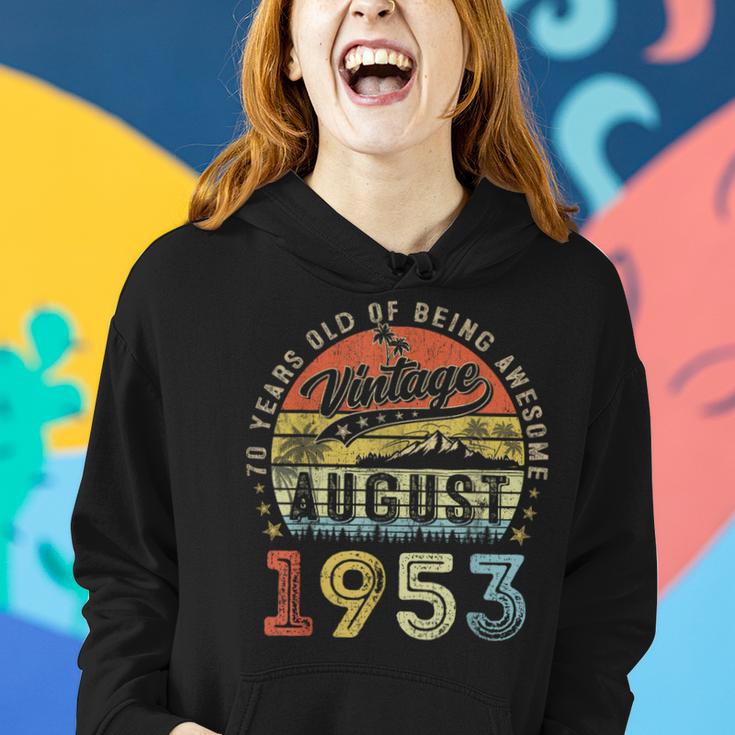 Awesome Since August 1953 Vintage Gift Men 70Th Birthday Women Hoodie Gifts for Her