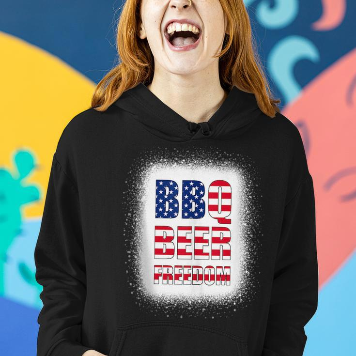 Bbq Beer Freedom America Usa Party 4Th Of July Summer Beer Funny Gifts Women Hoodie Gifts for Her