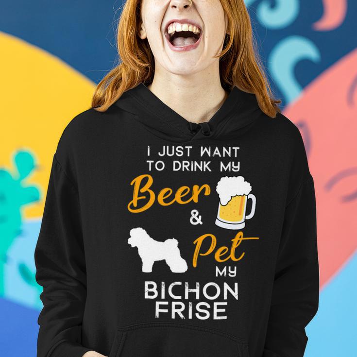 Beer Bichon Frise Dog Beer Lover Owner Christmas Birthday Gift Women Hoodie Gifts for Her