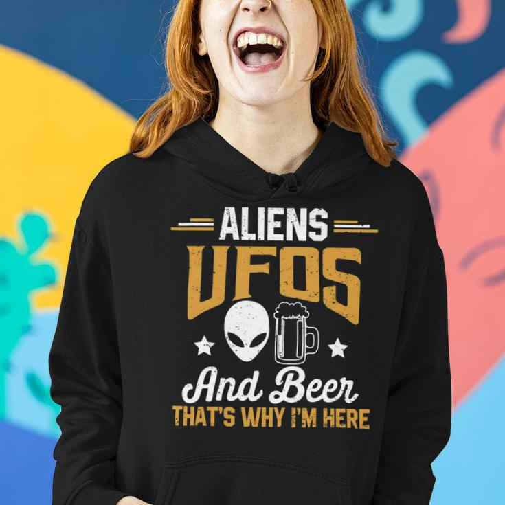 Beer Funny Aliens Ufos And Beer Thats Why Im Here Mens Space Women Hoodie Gifts for Her