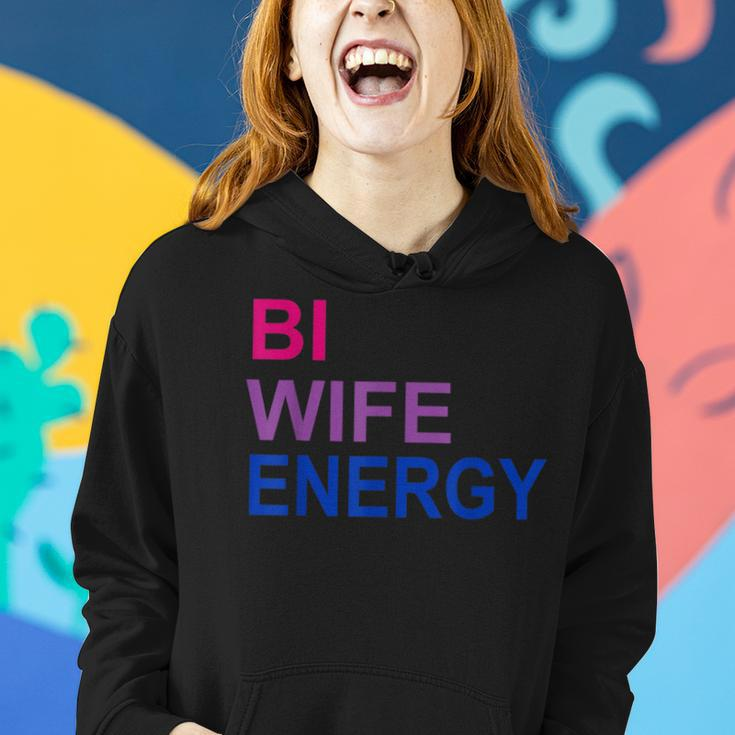 Bi Wife Energy Bisexual Bi Pride Women Hoodie Gifts for Her