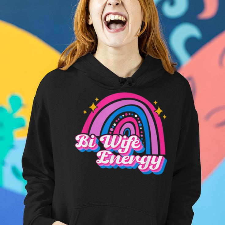 Bi Wife Energy Bisexual Pride Bisexual Flag Lgbtq Support Women Hoodie Gifts for Her