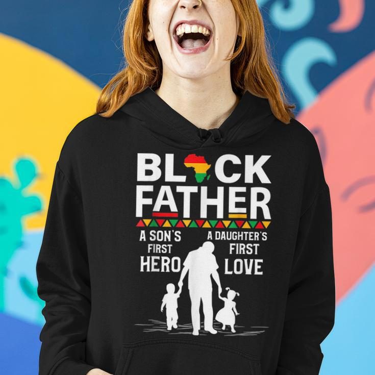 Black Father Son Daughter African American Dad Fathers Day Women Hoodie Gifts for Her