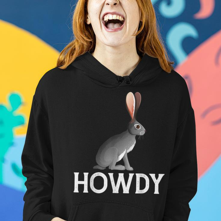 Black-Tailed Jackrabbit Howdy Cowboy Western Country Cowgirl Women Hoodie Gifts for Her