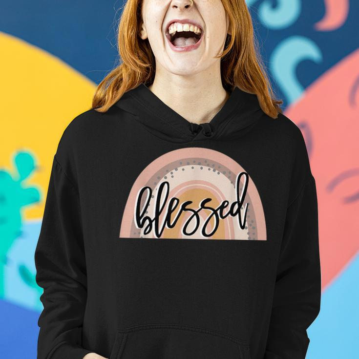 Blessed Boho Rainbow Design - Faith Based Christian Gift Faith Funny Gifts Women Hoodie Gifts for Her