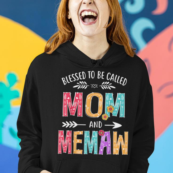 Blessed To Be Called Mom And Memaw Grandma Women Hoodie Gifts for Her