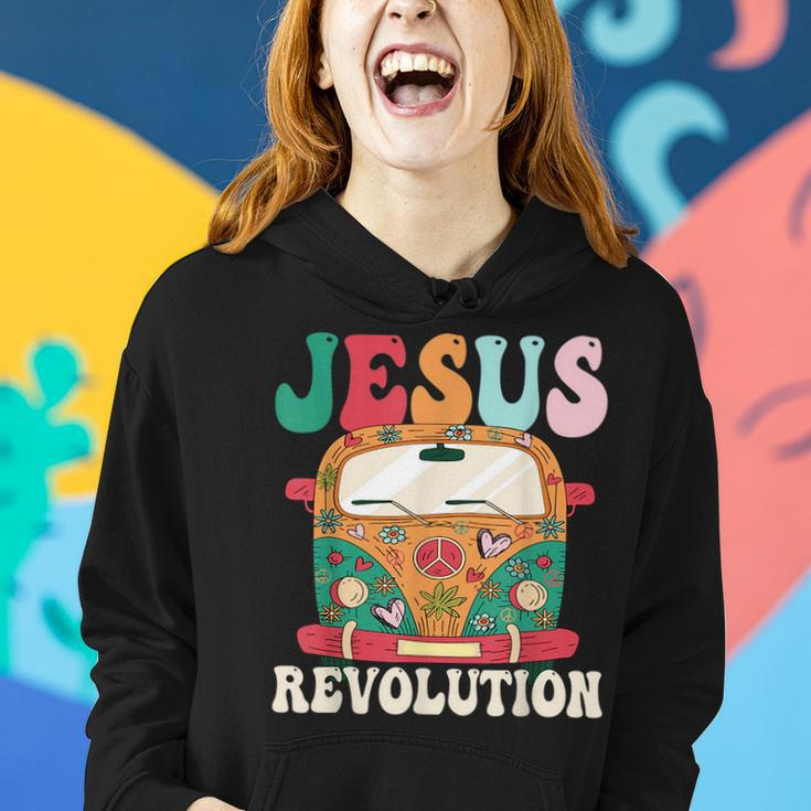 Boho Bus Jesus-Revolution Christian Faith Based Jesus Faith Funny Gifts Women Hoodie Gifts for Her