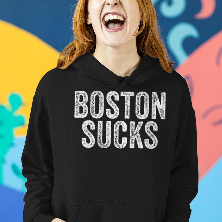 Boston Sucks Funny Hate City Gag Humor Sarcastic Quote Gift Gift For Womens Women Hoodie Gifts for Her