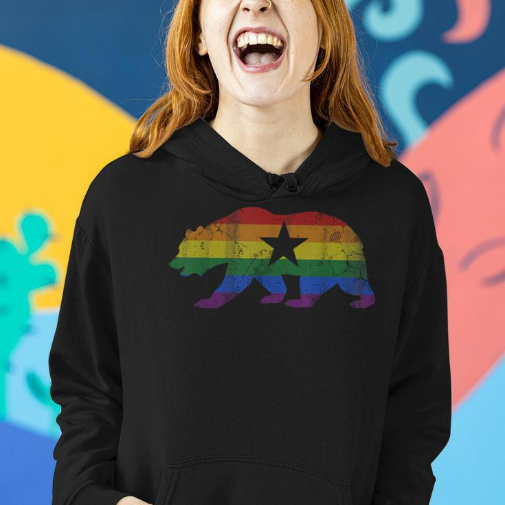 California Bear Lgbtq Gay Lesbian Pride Flag Men Women Women Hoodie Gifts for Her