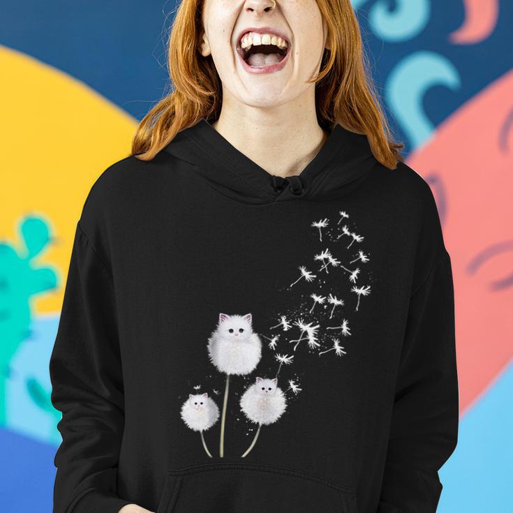 Cat Dandelion Flower Skt Women Hoodie Gifts for Her