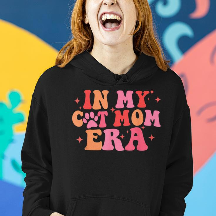 In My Cat Mom Era Groovy Mom Life Retro Women Hoodie Gifts for Her