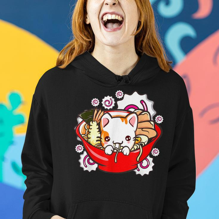 Cat Ramen Bowl Kawaii Anime Neko Cat Mom Crazy Cat Lady Gifts For Mom Funny Gifts Women Hoodie Gifts for Her