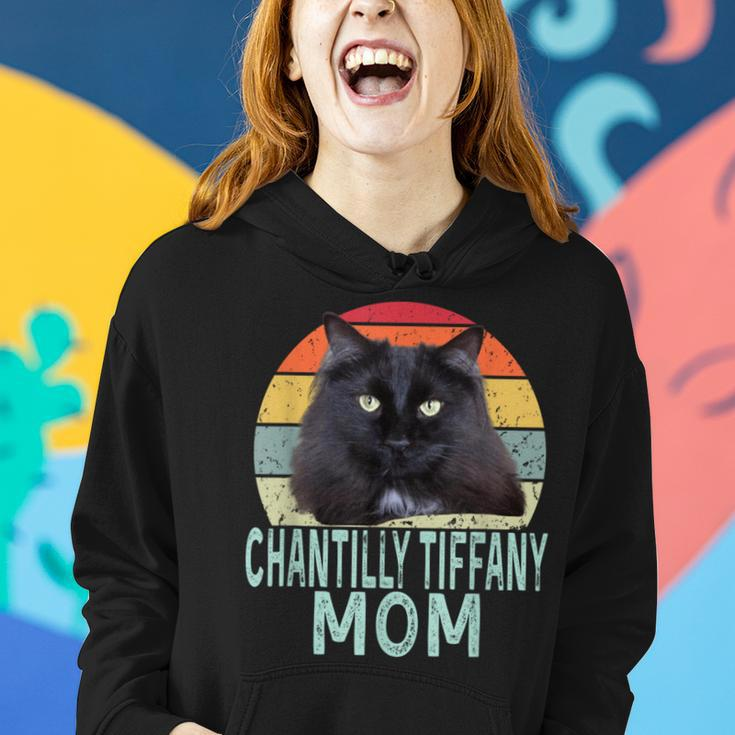 Chantilly-Tiffany Cat Mom Retro Vintage Cats Heartbeat Women Hoodie Gifts for Her