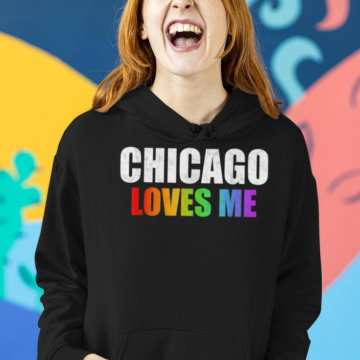 Chicago Gay Pride Lgbt Rainbow Love Illinois Men Women Gifts Women Hoodie Gifts for Her