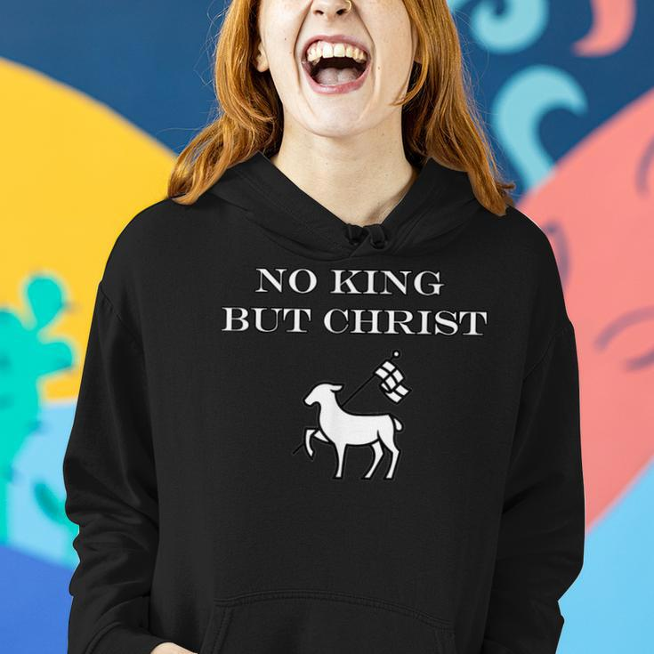Christian No King But Christ Jesus Agnus Dei Christianity Women Hoodie Gifts for Her