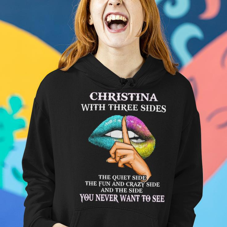 Christina Name Gift Christina With Three Sides V2 Women Hoodie Gifts for Her