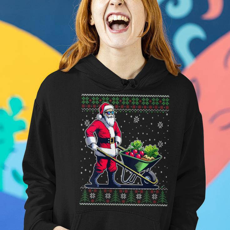 Christmas Santa Gardening Ugly Christmas Sweater Women Hoodie Gifts for Her