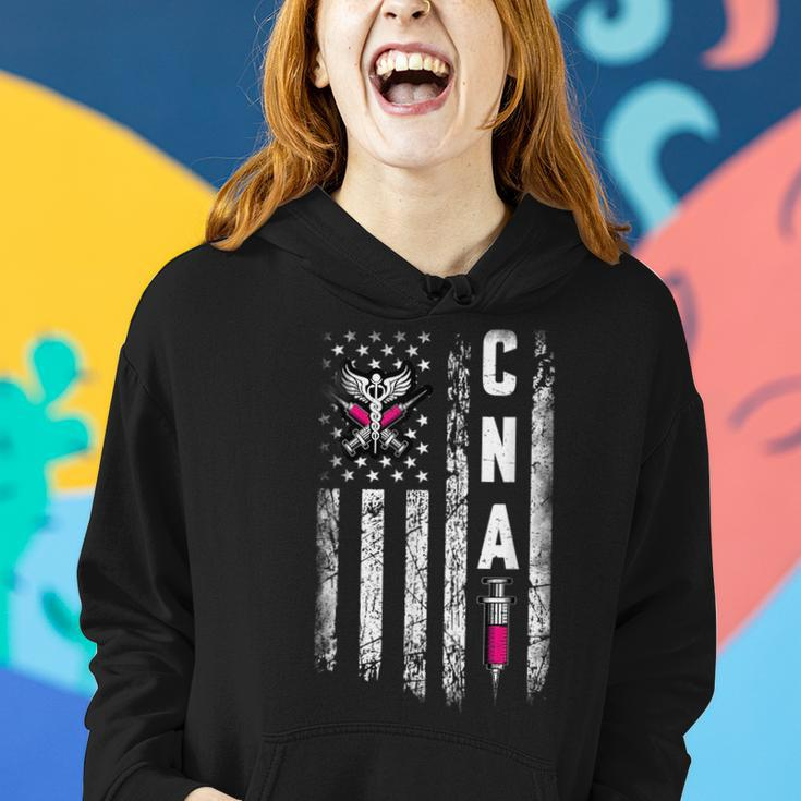 Cna - American Flag July 4Th Certified Nurse Assistant Women Hoodie Gifts for Her