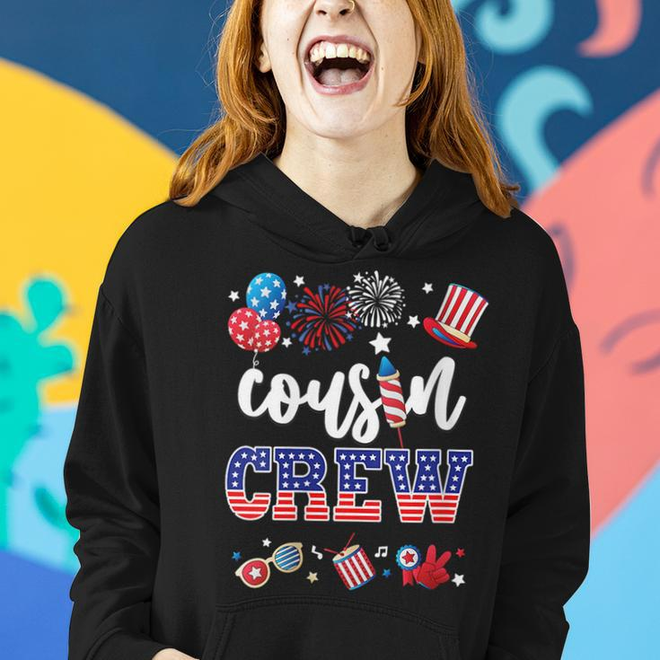 Cousin Crew 4Th Of July Patriotic American Family Matching Gift For Womens Women Hoodie Gifts for Her