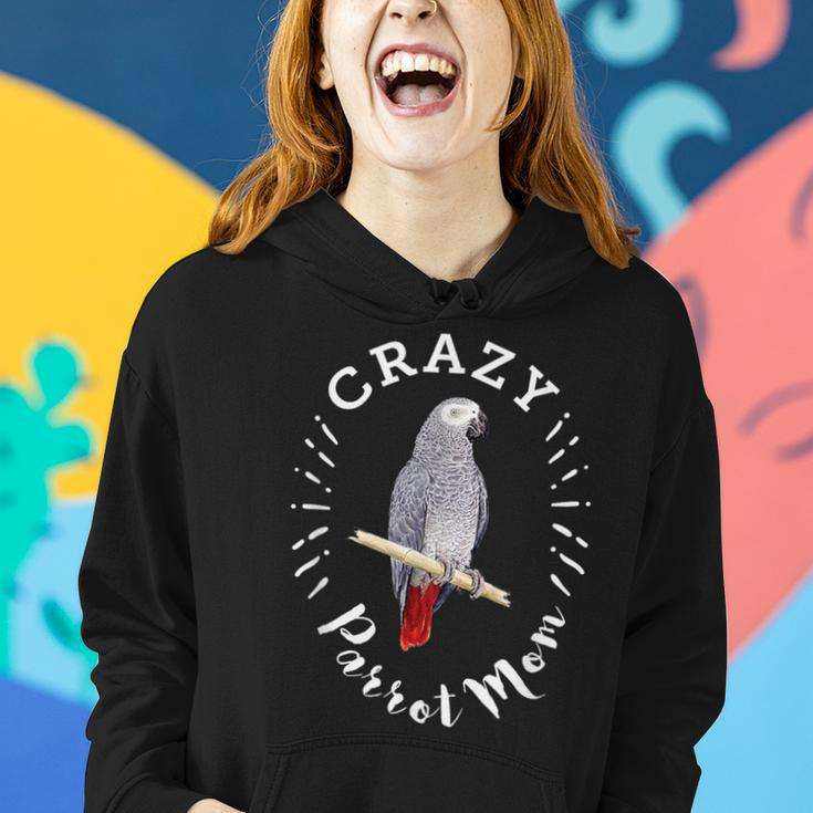 Crazy Parrot Mom African Gray Parrot Women Hoodie Gifts for Her