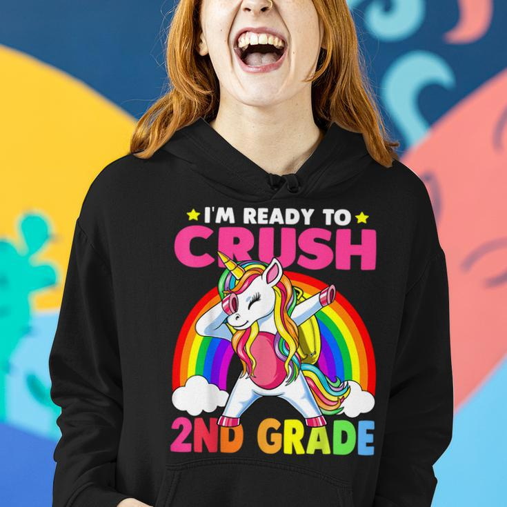 Crush 2Nd Grade Dabbing Unicorn Back To School Girls Gift Women Hoodie Gifts for Her
