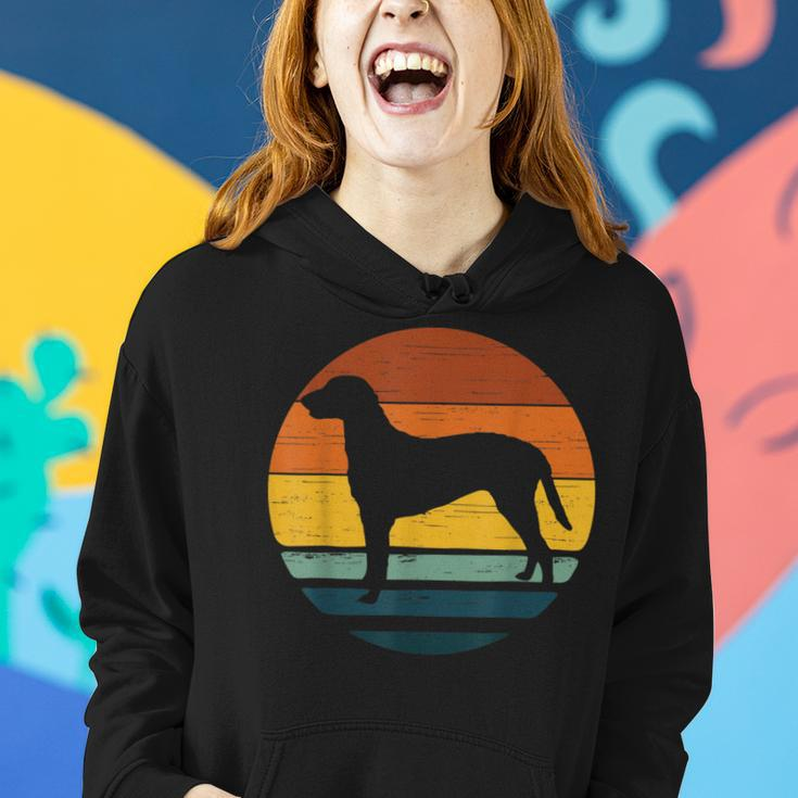 Curly-Coated Retriever Vintage Retro Mom Dad Dog Women Hoodie Gifts for Her