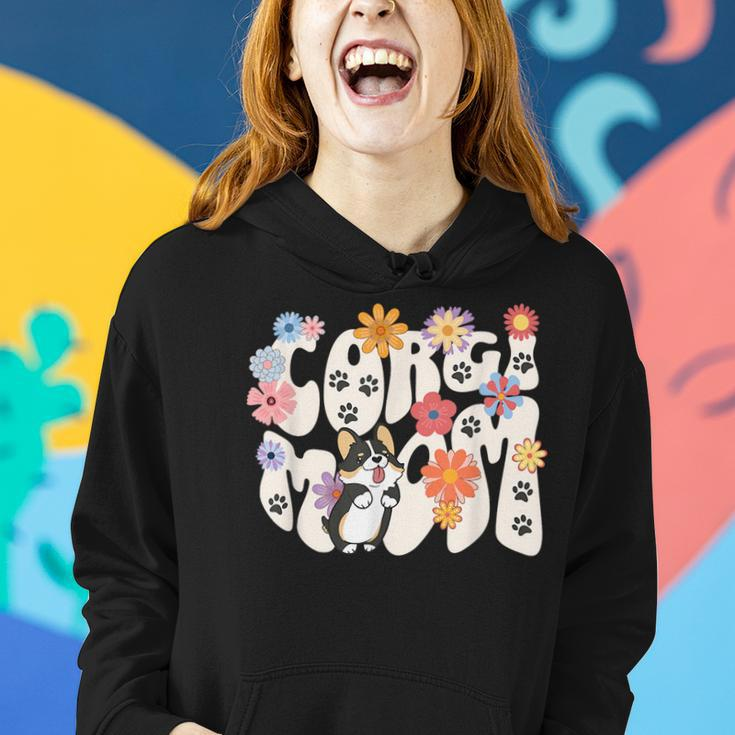 Cute Corgi Dog Tricolor Mom Design Women Women Hoodie Gifts for Her