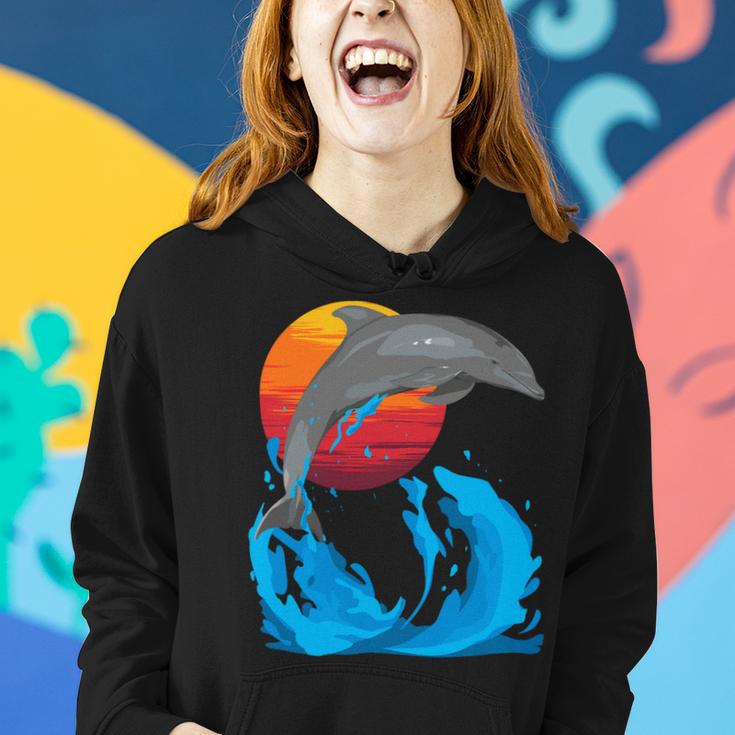 Cute Dolphin Aquatic Animals Marine Mammal Dolphin Trainers 1 Women Hoodie Gifts for Her