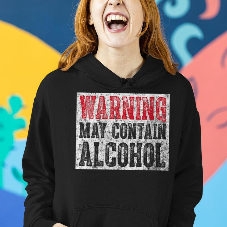Cute Drinking Warning May Contain Alcohol Women Hoodie Gifts for Her