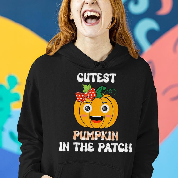Cutest Pumpkin In The Patch Baby Girl Halloween Fall Women Hoodie Gifts for Her