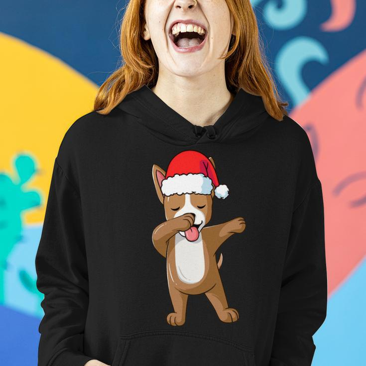 Dabbing Greyhound Hat Christmas Dab Dance Cute Dog Women Hoodie Gifts for Her