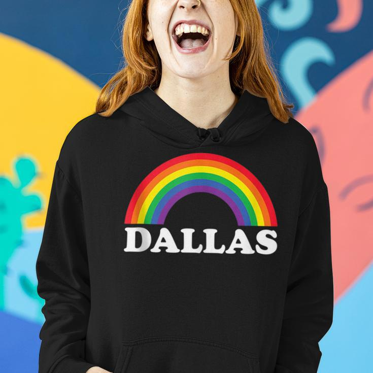 Dallas Rainbow Lgbtq Gay Pride Lesbians Queer Women Hoodie Gifts for Her