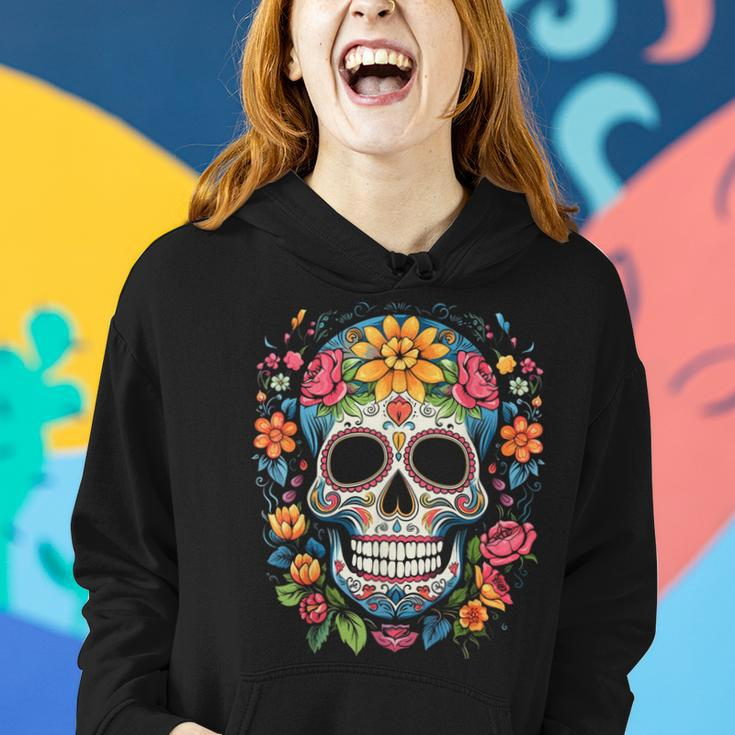 De Los Muertos Day Of The Dead Sugar Skull Halloween Women Hoodie Gifts for Her