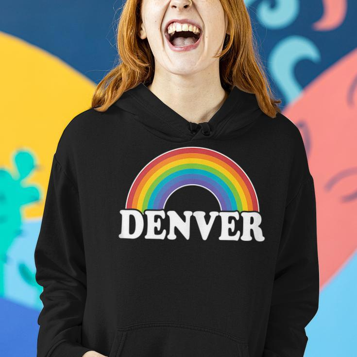 Denver Co Gay Pride Women Men Rainbow Lesbian Lgbtq Lgbt Women Hoodie Gifts for Her