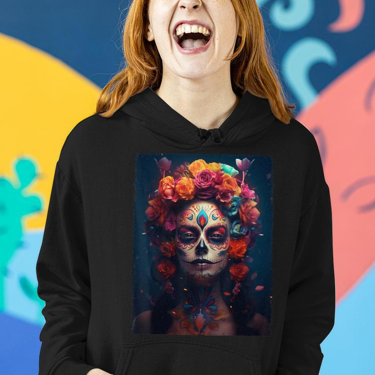 Dia De Los Muertos Sugar Skull Day Of The Dead Mexican Women Hoodie Gifts for Her