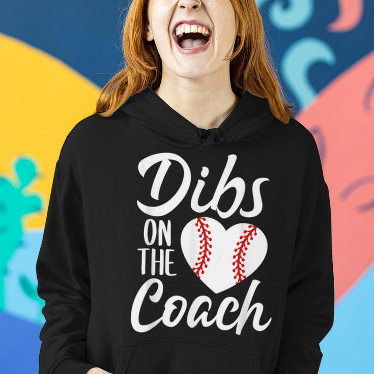 Dibs On The Coach Funny Baseball Heart Cute Mothers Day Mothers Day Funny Gifts Women Hoodie Gifts for Her