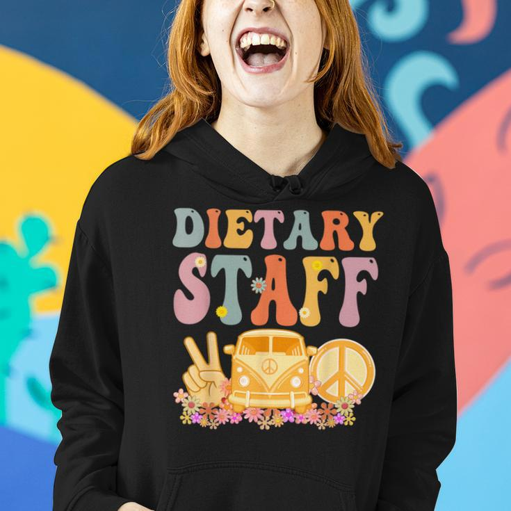 Dietary Staff Groovy Hippie Retro Week Appreciation Women Hoodie Gifts for Her